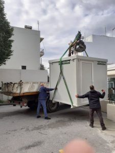 2020 03 11 Νοσοκομείο κιόσκι τοποθέτηση
