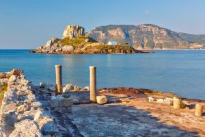 Island Kastri and ruins on Kos