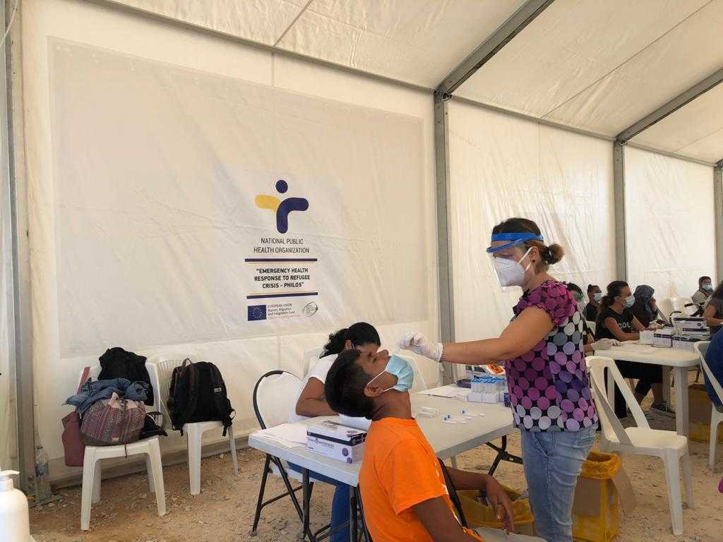 ΕΟΔΥ Δειγματοληψία στο Καρά Τεπέ