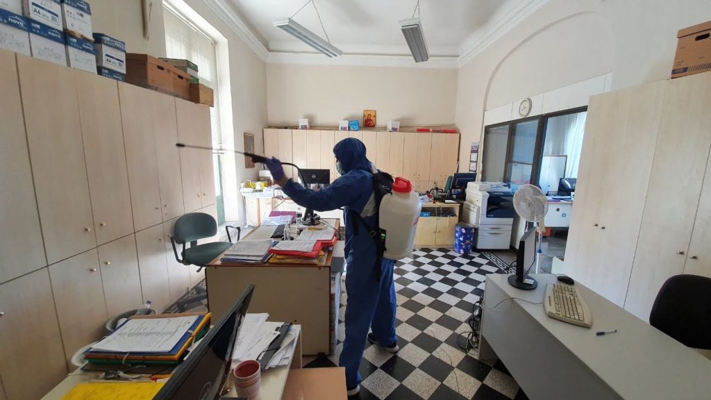 2020 10 15 Δημαρχείο απολύμανση covid 2