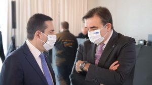 Υπουργός Μετανάστευσης και Ασύλου κ. Νοτης Μηταράκης Αντιπρόεδρος Ευρωπαϊκής Επιτροπής κ. Μαργαρίτης Σχοινάς