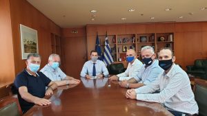 2021 9 01 Σκρέκας Δήμαρχοι νησιών Β. Δωδεκανήσου