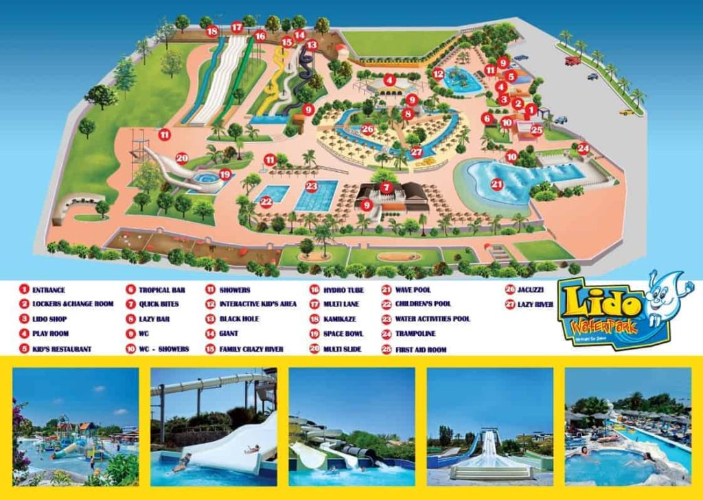 lido waterpark kos map