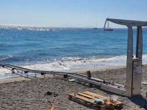 Κως ΑμεΑ τοποθέτηση μηχανισμού παραλίας 2022 7 18 2