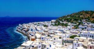 mandraki port nisyros white houses sea dodecanese holidays ferry tickets